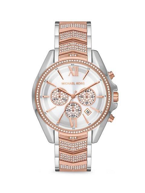 商品Michael Kors|Whitney Chronograph Two-Tone Stainless Steel Watch,价格¥2934,第1张图片