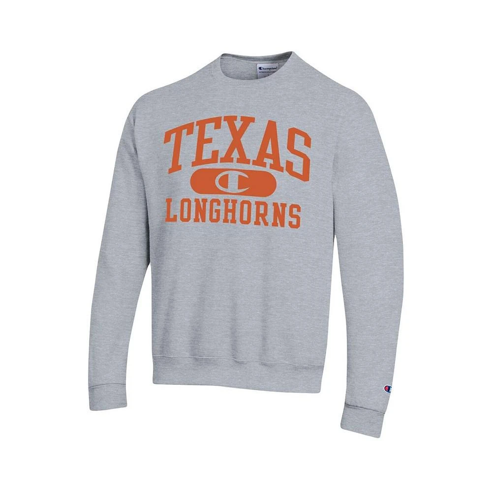 商品CHAMPION|Men's Heather Gray Texas Longhorns Arch Pill Sweatshirt,价格¥404,第3张图片详细描述