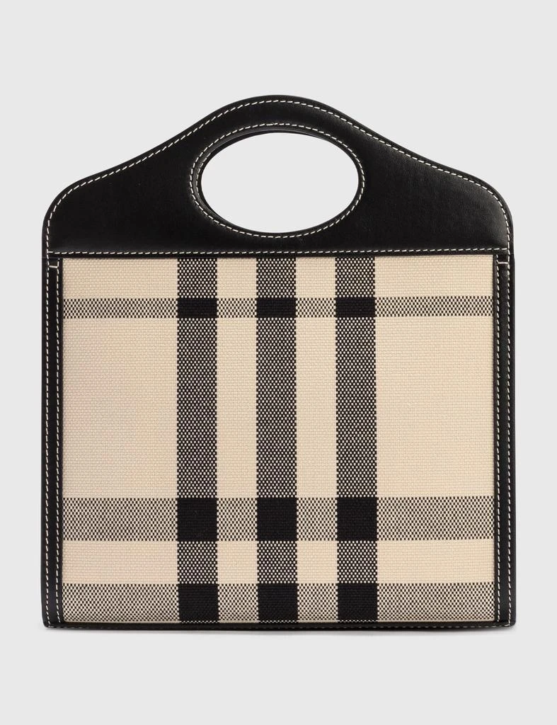 商品Burberry|Mini Check Canvas and Leather Pocket Bag,价格¥5201,第3张图片详细描述