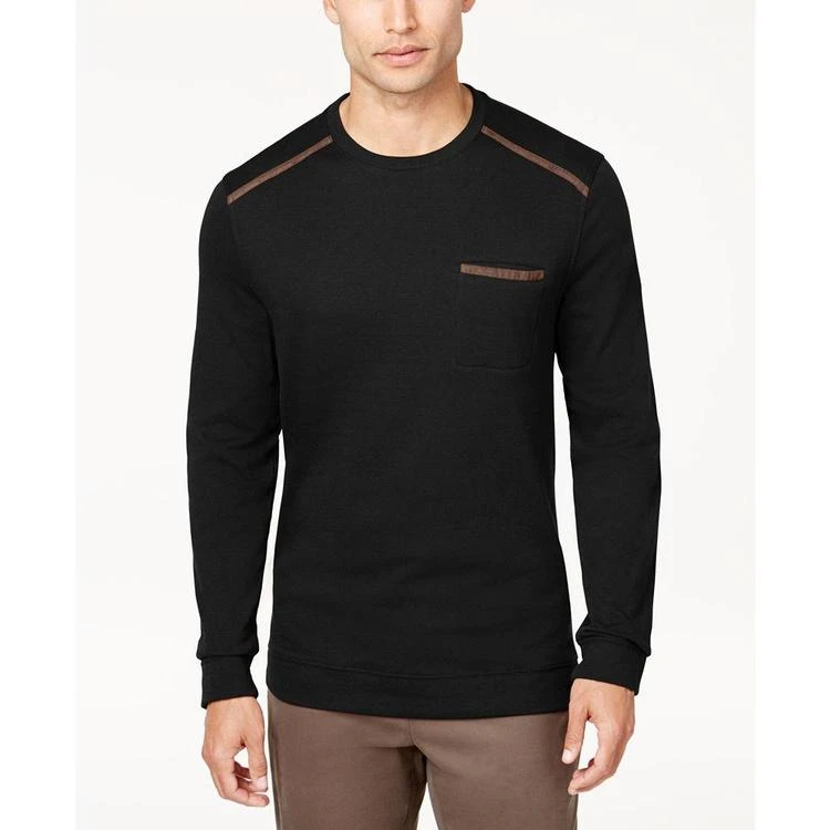 商品Tasso Elba|Men's Pocket Sweatshirt with Faux-Suede Trim, Created for Macy's,价格¥130,第5张图片详细描述