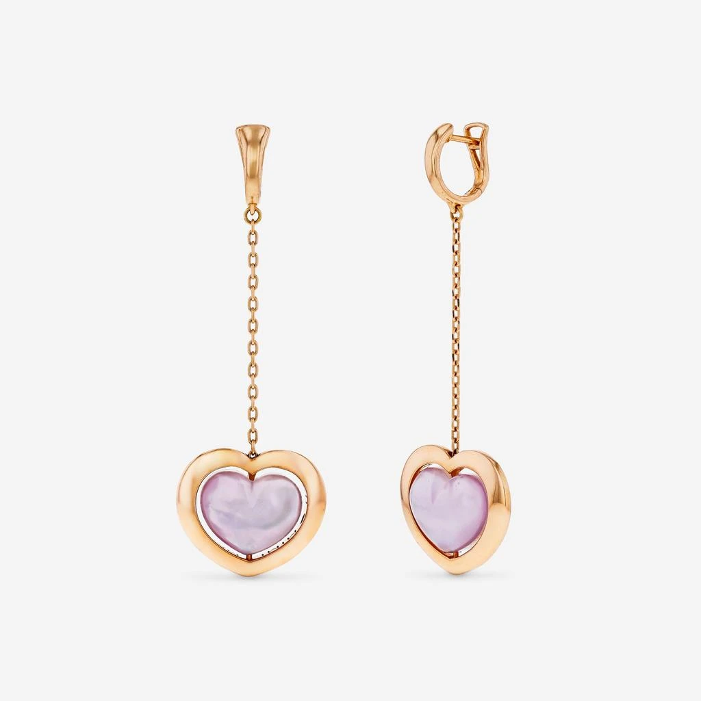 商品Mimi Milano|Mimi Milano Giulietta E Romeo 18K Rose Gold, Amethyst Dangle Earrings OLM308R8A,价格¥12516,第5张图片详细描述