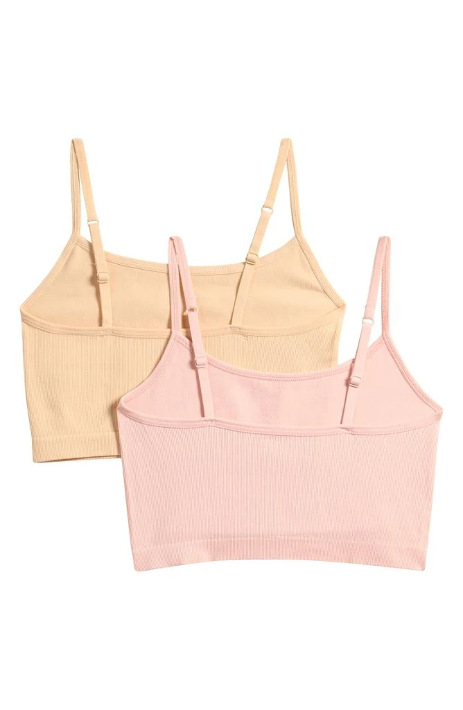 商品Calvin Klein|Kids' Seamless Knit Brami Bralette - Pack of 2,价格¥81,第2张图片详细描述