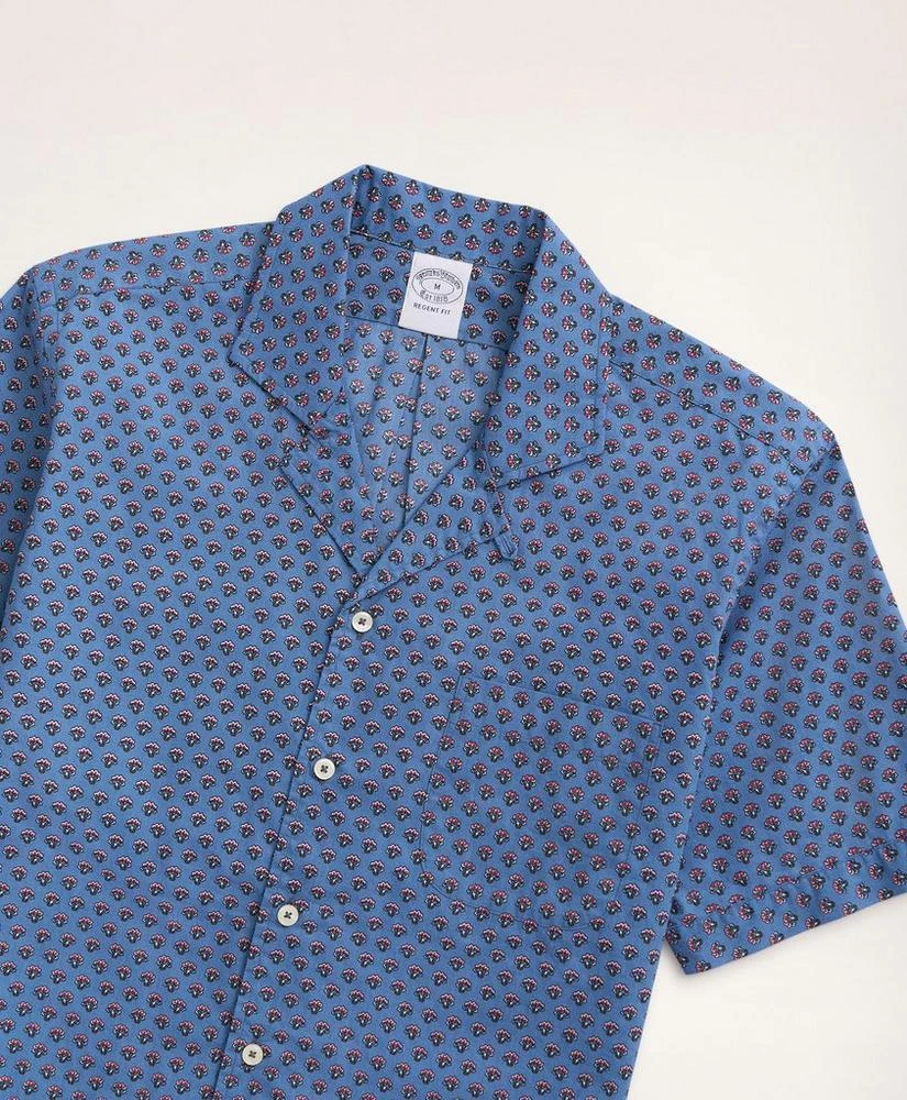 商品Brooks Brothers|Regent Regular-Fit Camp Collar Poplin Short-Sleeve Shirt Foulard,价格¥399,第2张图片详细描述