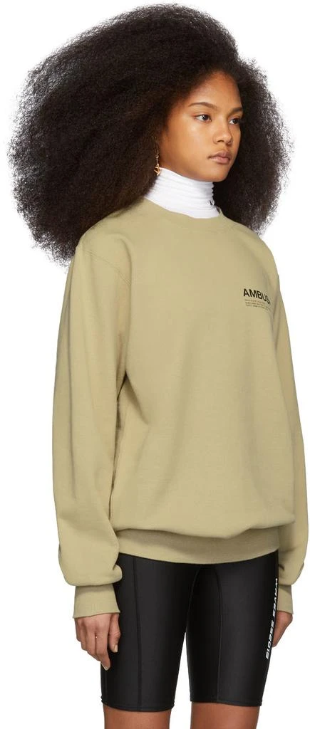 商品Ambush|SSENSE Exclusive Beige Logo Crewneck Sweatshirt,价格¥1486,第2张图片详细描述