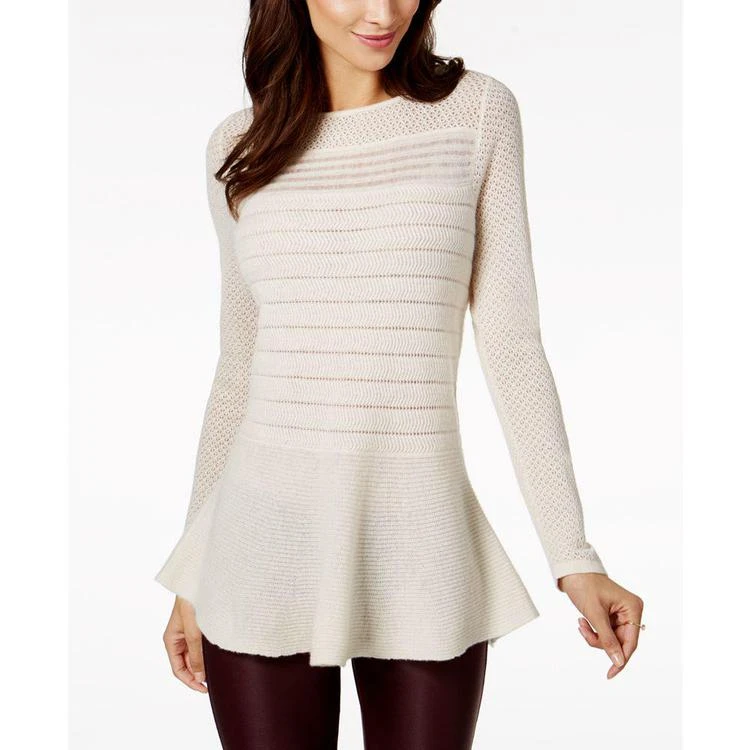 商品Charter Club|Cashmere Mixed-Knit Peplum Sweater, Created for Macy's,价格¥509,第2张图片详细描述