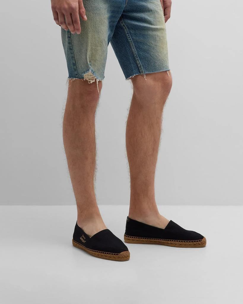 商品Yves Saint Laurent|Men's Logo-Stitched Canvas Espadrilles,价格¥5033,第2张图片详细描述