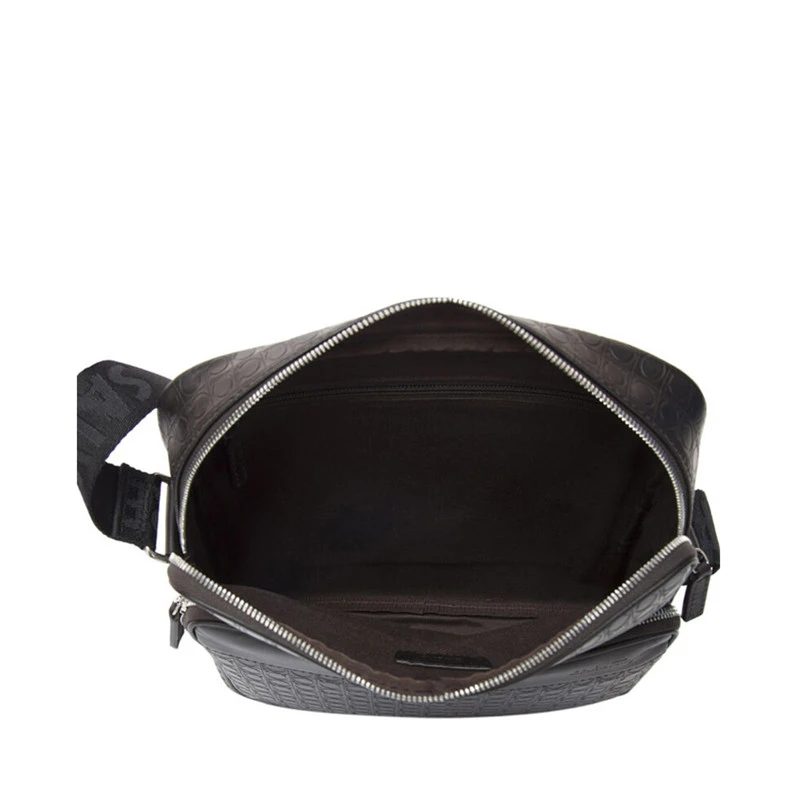 Salvatore Ferragamo 菲拉格慕 男士深咖色牛皮单肩斜挎包 24-9541-0556947 商品