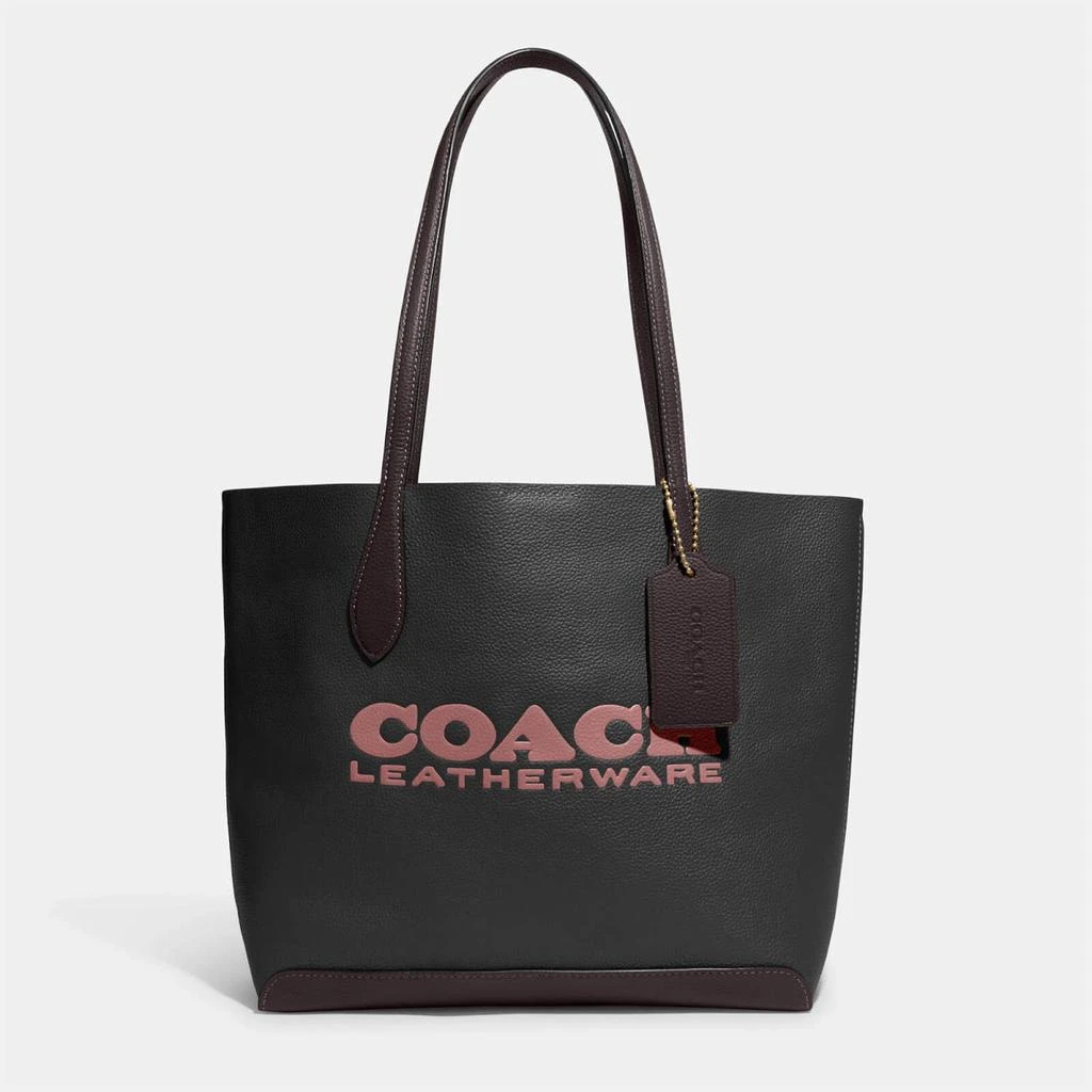 商品Coach|Coach Women's Colourblock Leather Kia Tote Bag - Black Multi,价格¥1383,第1张图片