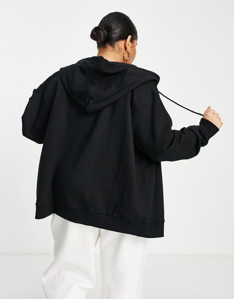 商品ASOS|ASOS DESIGN Curve ultimate zip through hoodie in black,价格¥169,第4张图片详细描述