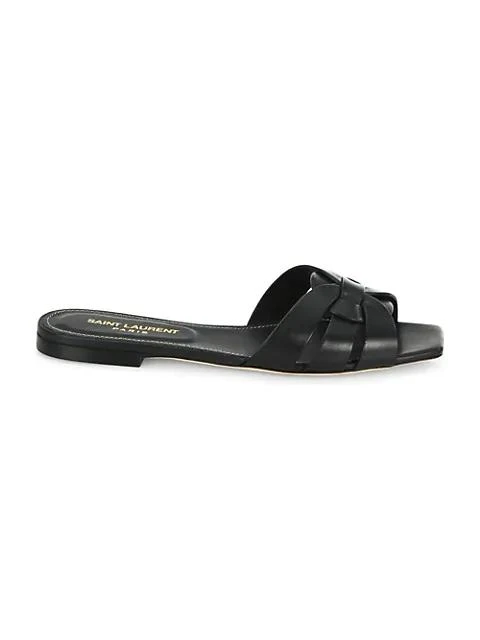 商品Yves Saint Laurent|Tribute Leather Slides,价格¥4479,第1张图片