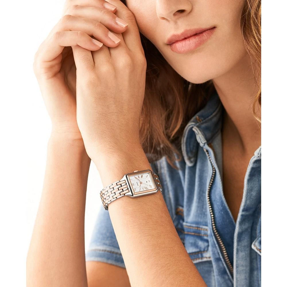 商品Fossil|Women's Raquel Two-Tone Stainless Steel Bracelet Watch, 23mm,价格¥955,第4张图片详细描述