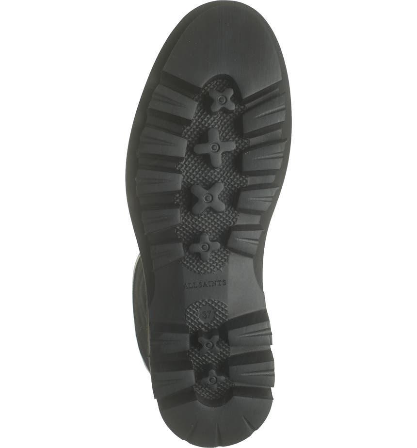 商品ALL SAINTS|Beth Leather & Canvas Tall Platform Boot,价格¥1625,第7张图片详细描述