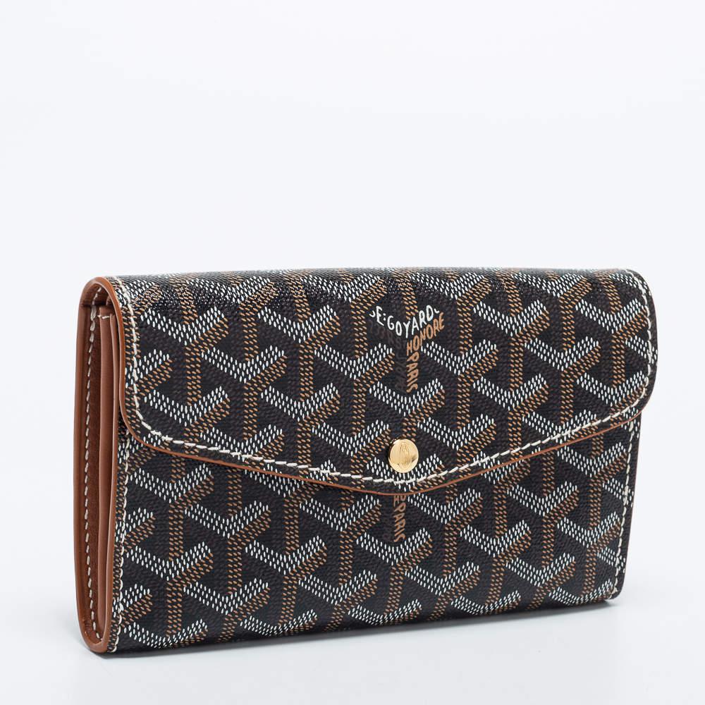 Goyard Brown Goyardine Coated Canvas and Leather Double Flap Continental Wallet商品第5张图片规格展示