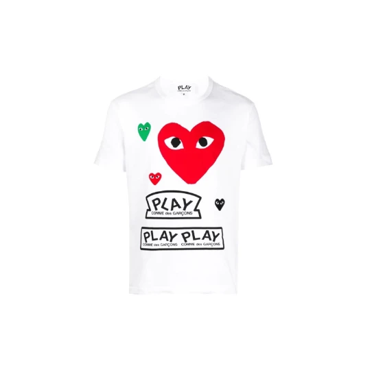 CDG PLAY 爱心印花短袖T恤 男款（香港仓发货） 商品