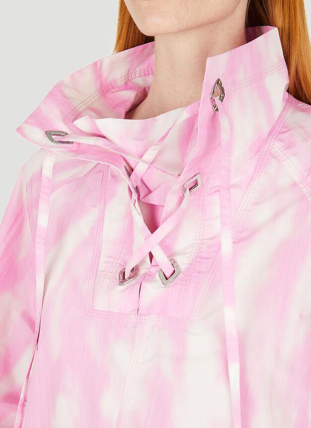 Tie Dye Tech Pullover Jacket in Pink商品第5张图片规格展示