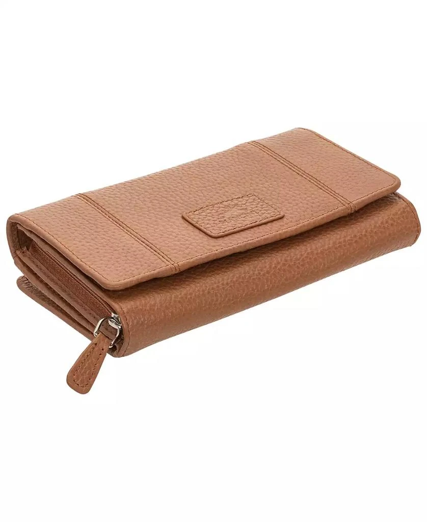 Women's Pebbled Collection RFID Secure Mini Clutch Wallet 商品
