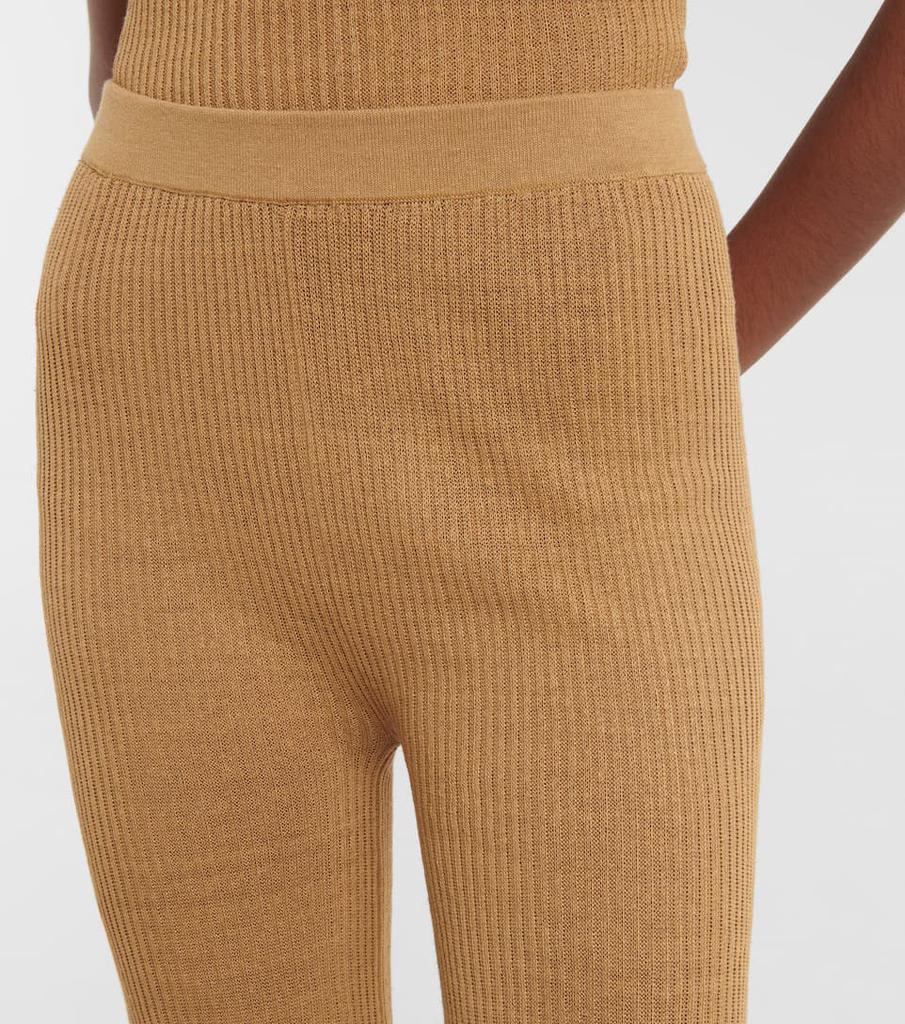 商品Acne Studios|Ribbed-knit linen-blend leggings,价格¥1759,第4张图片详细描述