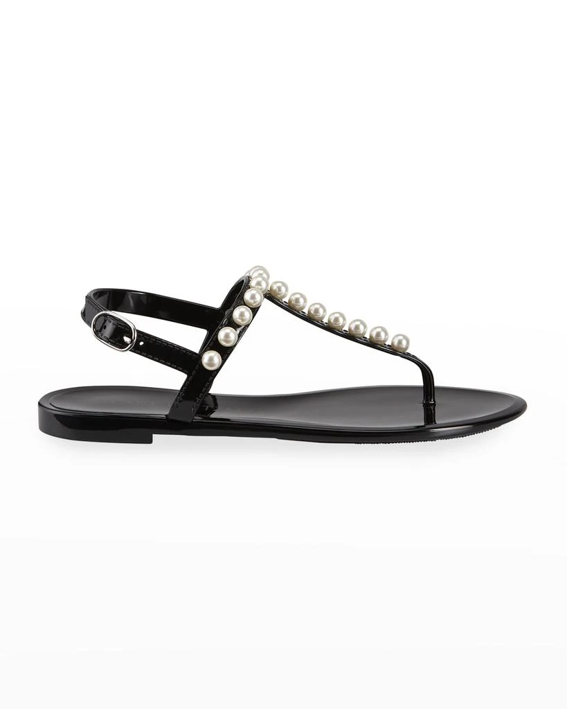 商品Stuart Weitzman|Goldie Pearly Stud Jelly Sandals,价格¥1171,第1张图片