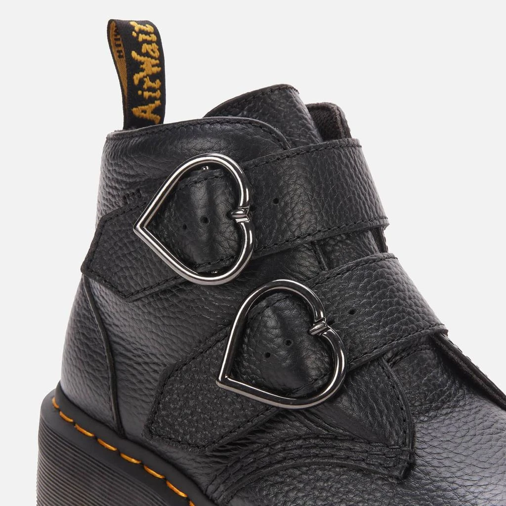 商品Dr. Martens|DR. MARTENS WOMEN'S DEVON HEART LEATHER ANKLE BOOTS - BLACK,价格¥1776,第4张图片详细描述