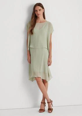 商品Ralph Lauren|Ralph Lauren Asymmetrical Georgette Dress,价格¥326,第1张图片