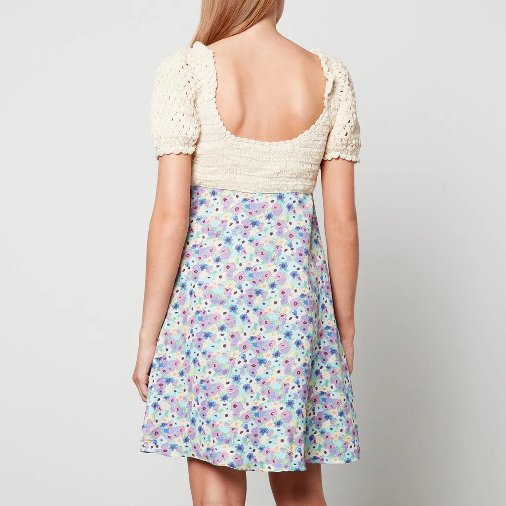 商品Rixo|RIXO Pearl Crochet and Floral-Print Linen-Blend Mini Dress,价格¥866,第2张图片详细描述