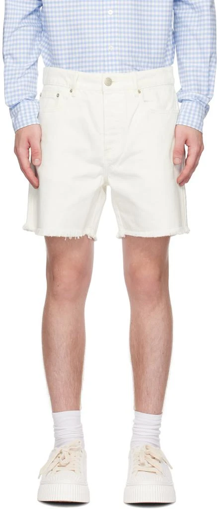 商品AMI|White Frayed Denim Shorts,价格¥1992,第1张图片