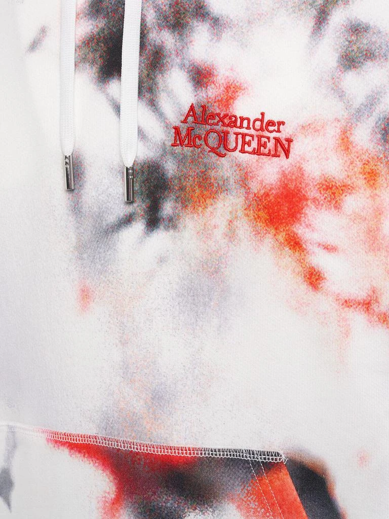 商品Alexander McQueen|Floral All Over Print Cotton Hoodie,价格¥6048,第3张图片详细描述