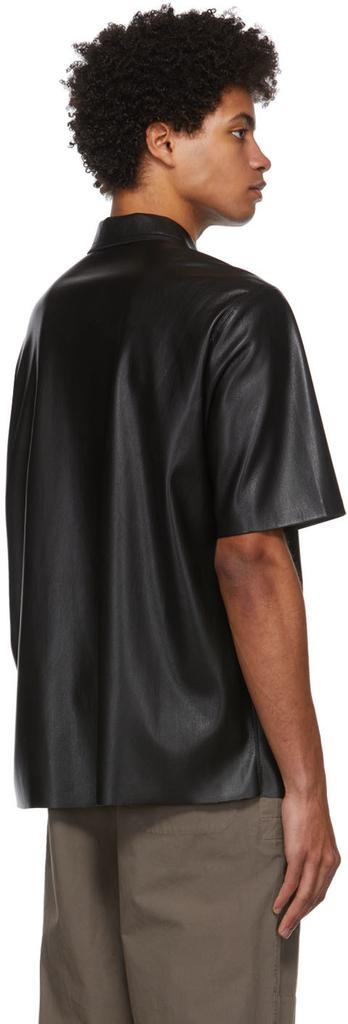 Black Bodil Vegan Leather Shirt商品第3张图片规格展示