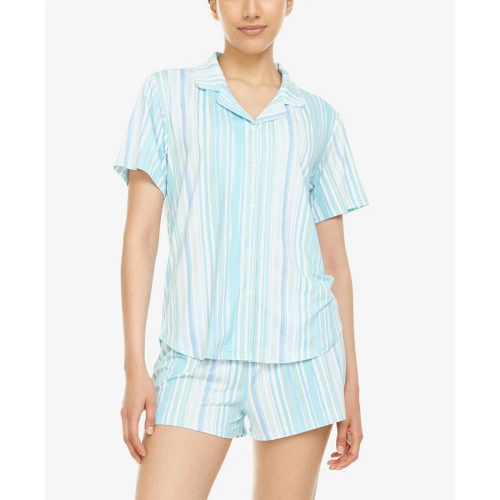 商品Flora Nikrooz|Women's Tammy Notch Top and Shorts 2 Piece Set,价格¥215,第1张图片