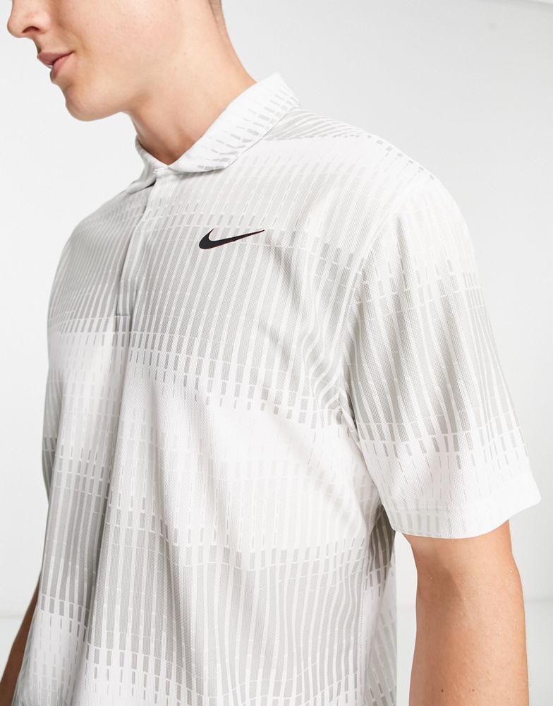 商品NIKE|Nike Golf Tiger Woods Dri-FIT ADV printed polo in white,价格¥653,第5张图片详细描述