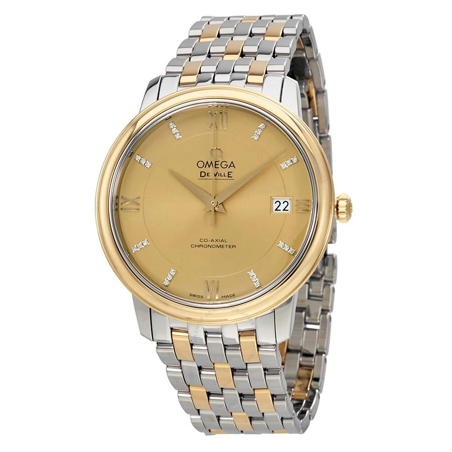 商品Omega|De Ville Prestige Champagne Dial Stainless Steel and 18kt Gold Men's Watch 424.20.37.20.58.001,价格¥34506,第1张图片