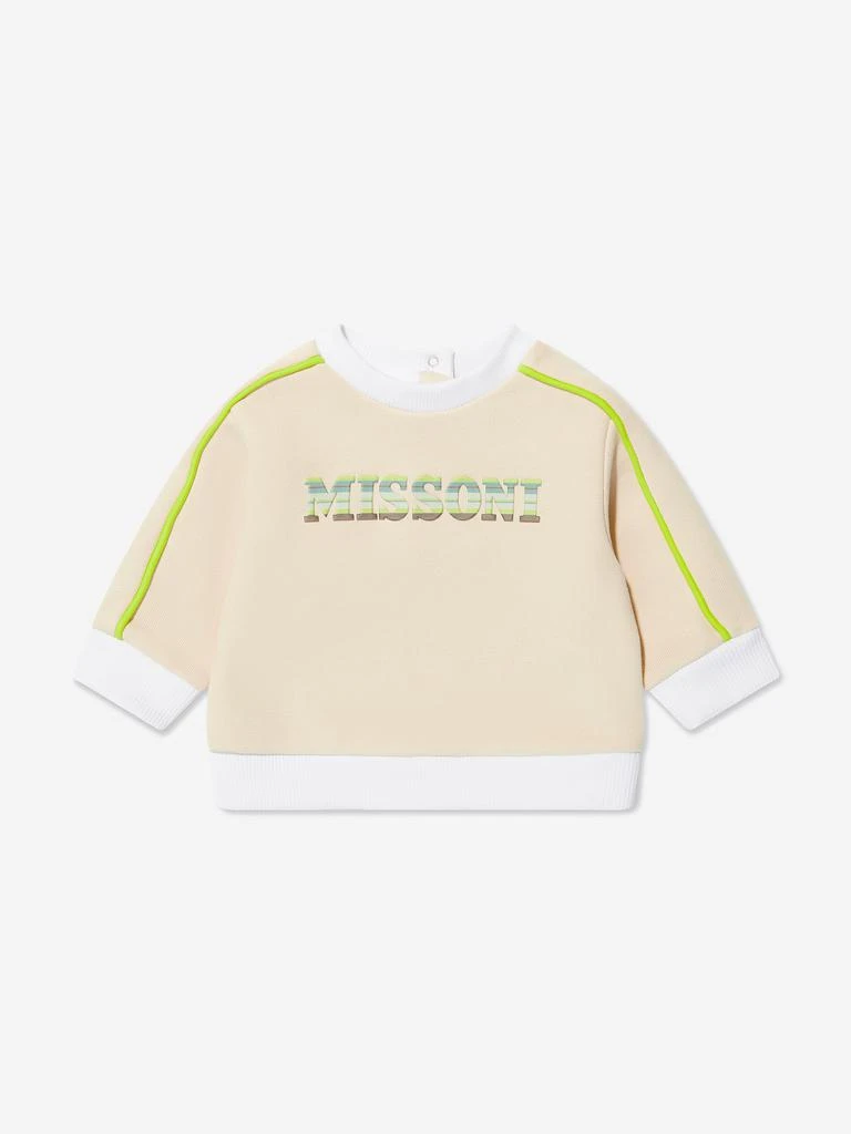 商品Missoni|Baby Boys Logo Sweatshirt in Beige,价格¥586,第1张图片