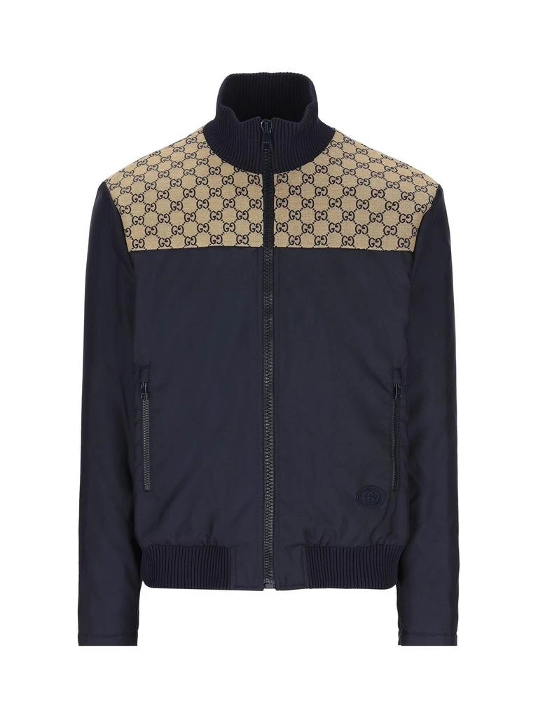 商品Gucci|Gucci Interlocking G Embroidered Zipped Jacket,价格¥12876,第1张图片