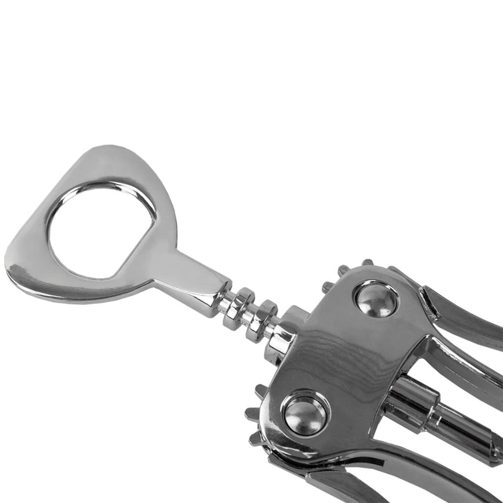 商品Home Basics|Home Basics Winged  Zinc Plated Steel Cork Screw Wine Opener with Rubberized Grips, Red,价格¥174,第4张图片详细描述