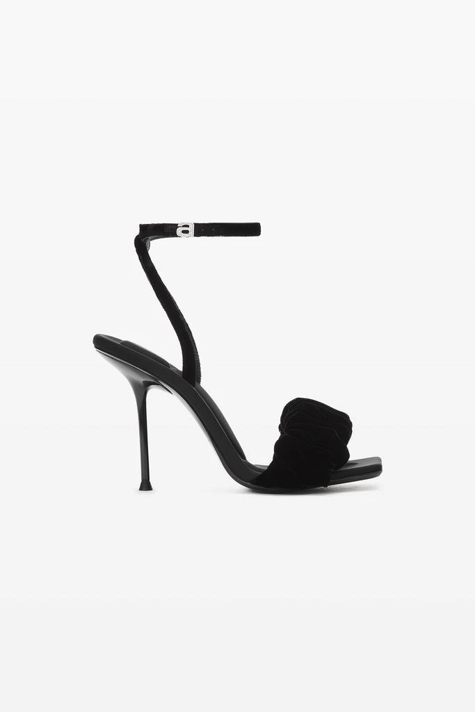 商品Alexander Wang|JULIE SCRUNCHIE SANDAL IN VELVET,价格¥2459,第1张图片