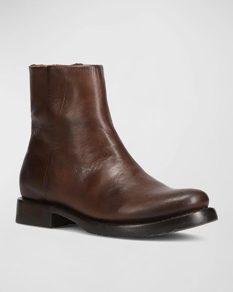 商品Frye|Veronica Leather Zip Booties,价格¥2087,第2张图片详细描述