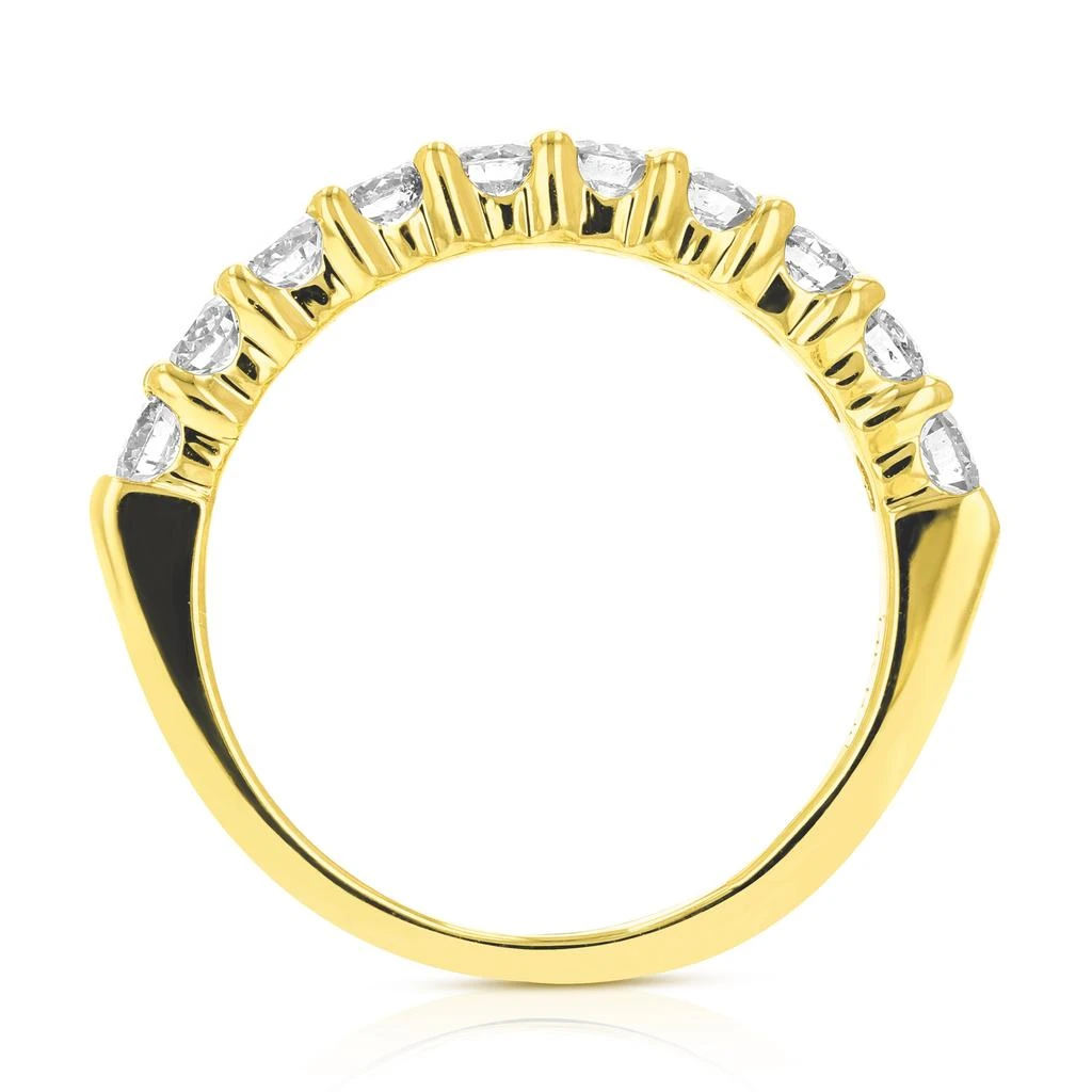 商品Vir Jewels|1 cttw Diamond Wedding Band 14K Yellow Gold Prong Set 10 Stones Round,价格¥7068,第4张图片详细描述