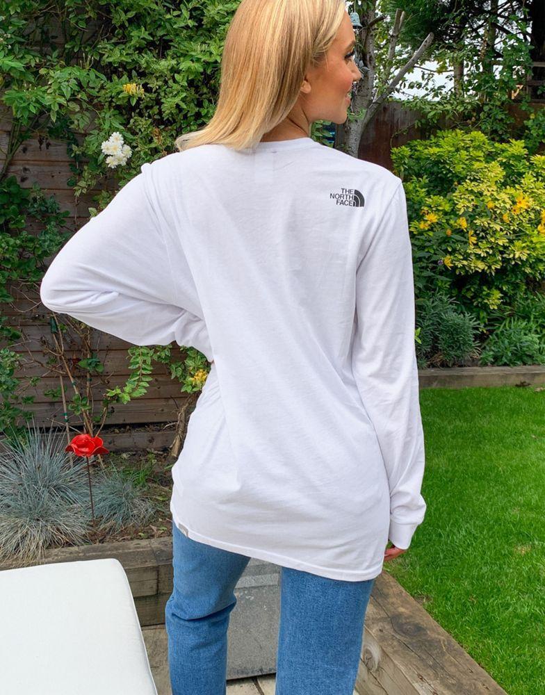 商品The North Face|The North Face Simple Dome long sleeved t-shirt in white,价格¥163,第4张图片详细描述