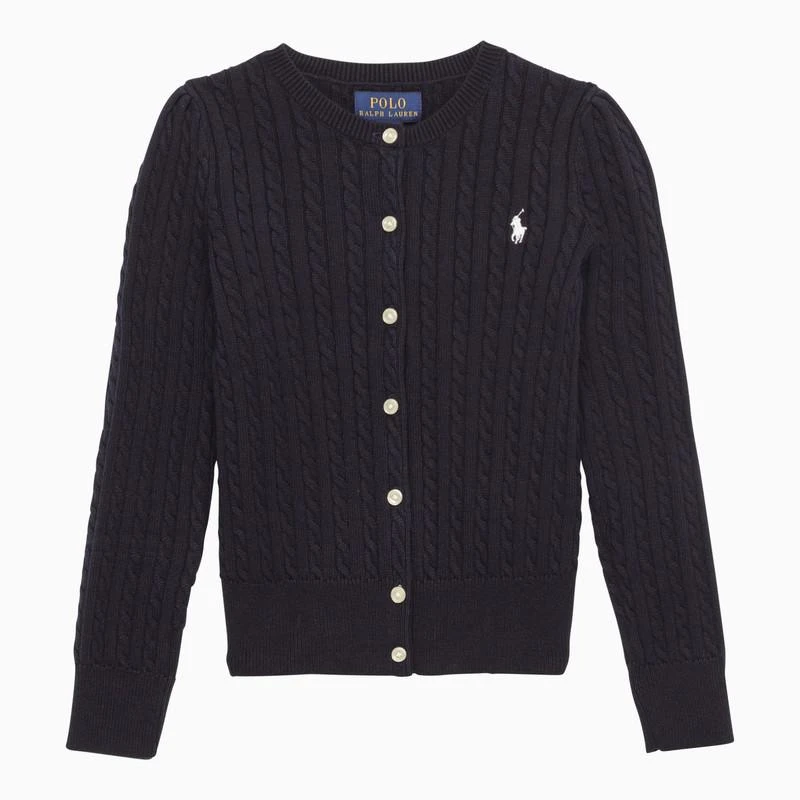 商品Ralph Lauren|Navy blue cotton cable-knit cardigan,价格¥665,第1张图片