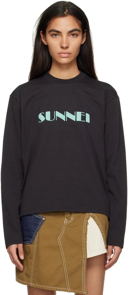 商品SUNNEI|SSENSE Exclusive Black Long Sleeve T-Shirt,价格¥490,第1张图片