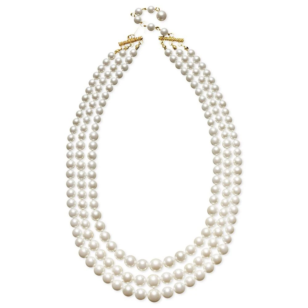 商品Charter Club|Three Row White Simulated Pearl (10 mm),价格¥150,第1张图片