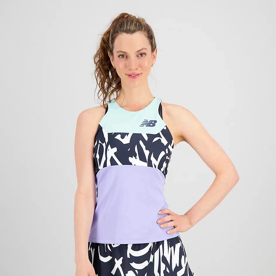 商品New Balance|Printed Tournament Racerfront Tank,价格¥286,第1张图片