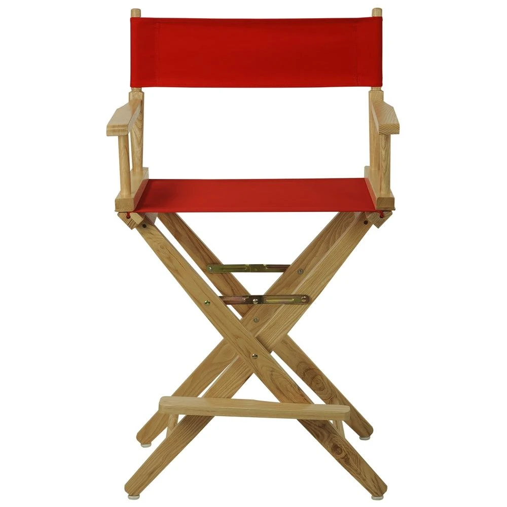 商品American Trails|Extra-Wide Premium 24"  Directors Chair Natural Frame W/Red Color Cover,价格¥1023,第1张图片
