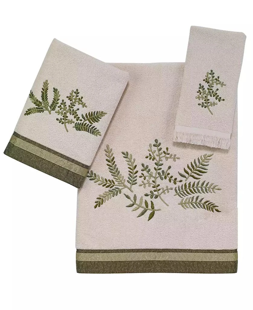 商品Avanti|Greenwood Leafy Ferns Embroidered Bath Towel, 27" x 50",价格¥60,第1张图片