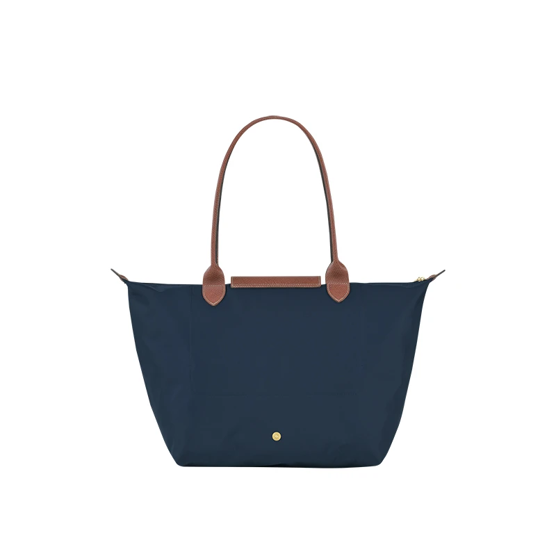 LONGCHAMP/珑骧 女士深蓝色帆布金色五金按扣拉链开合大号托特包 商品