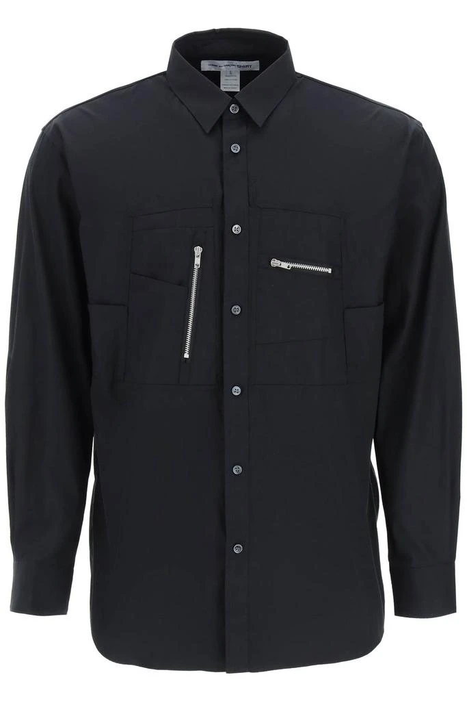 商品Comme des Garcons|Comme des Garçons Shirt Zip Detailed Buttoned Shirt,价格¥2369,第1张图片