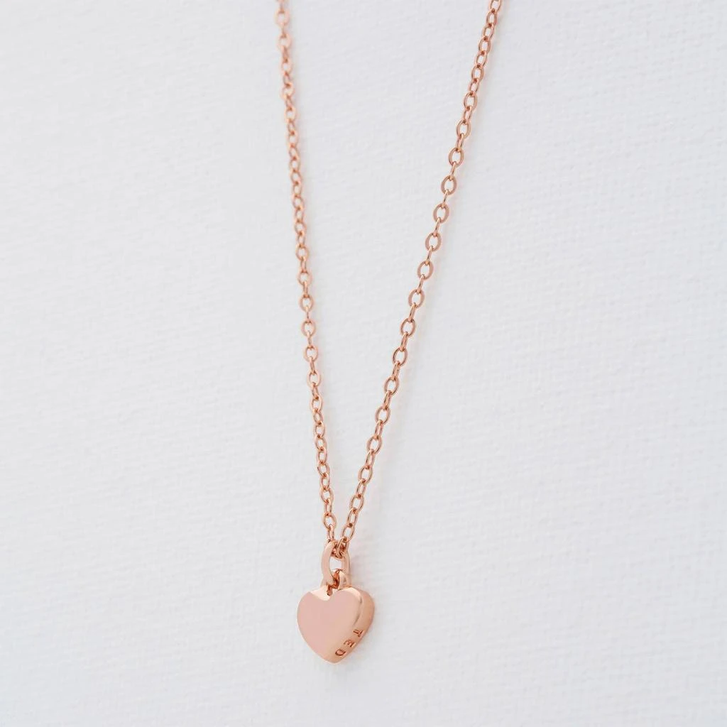 商品Ted Baker London|Ted Baker Women's Hara Tiny Heart Pendant Necklace - Rose Gold,价格¥205,第4张图片详细描述