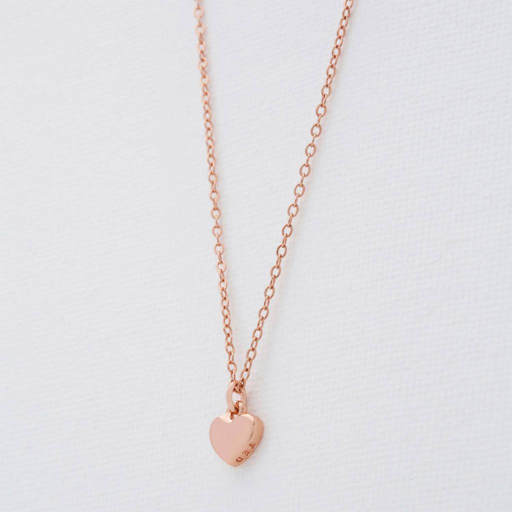 商品Ted Baker London|Ted Baker Women's Hara Tiny Heart Pendant Necklace - Rose Gold,价格¥186,第6张图片详细描述