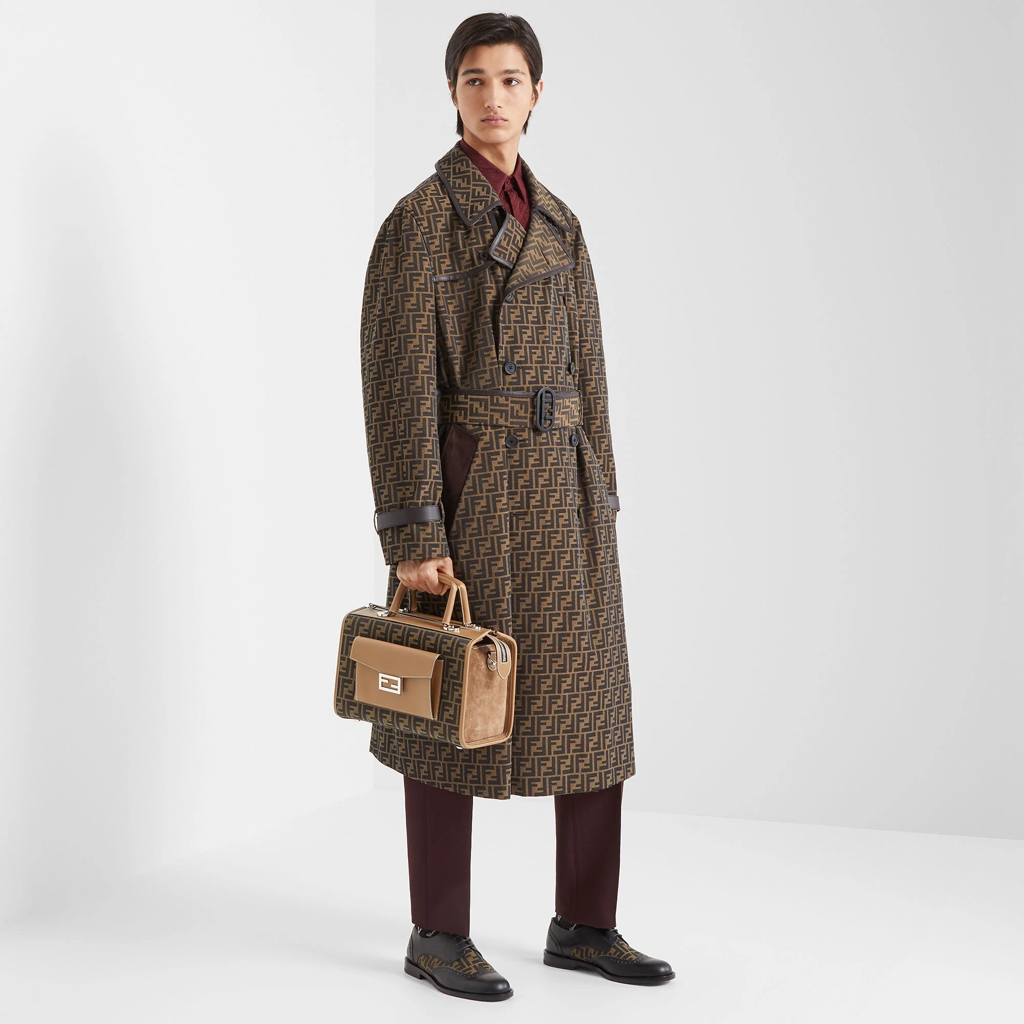 【预售】 芬迪 25春夏 男士 风衣 Trench Coat FF0671AL5WF1440  商品