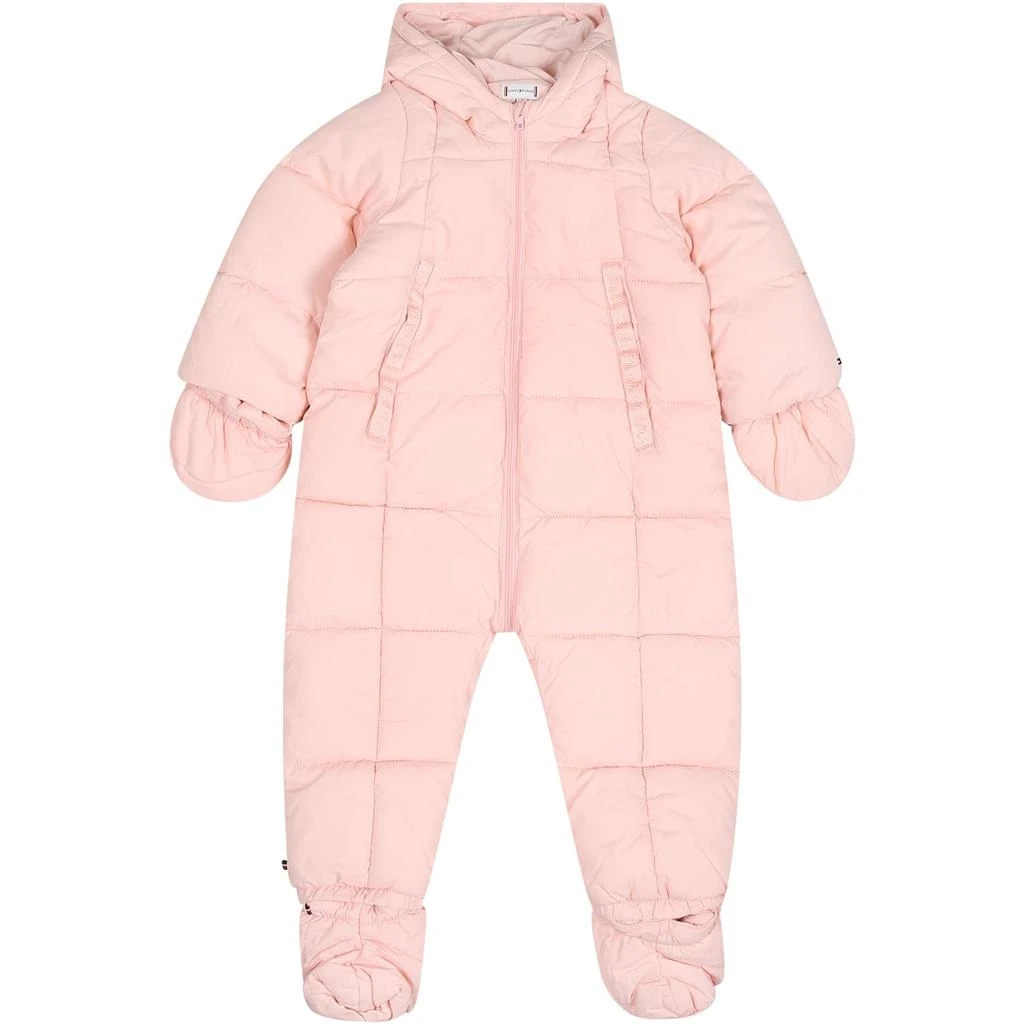 商品Tommy Hilfiger|Pink Down Jacket For Baby Girl With Iconic Flag,价格¥1195,第1张图片